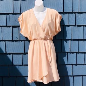 Pastel pink/peach satin dress